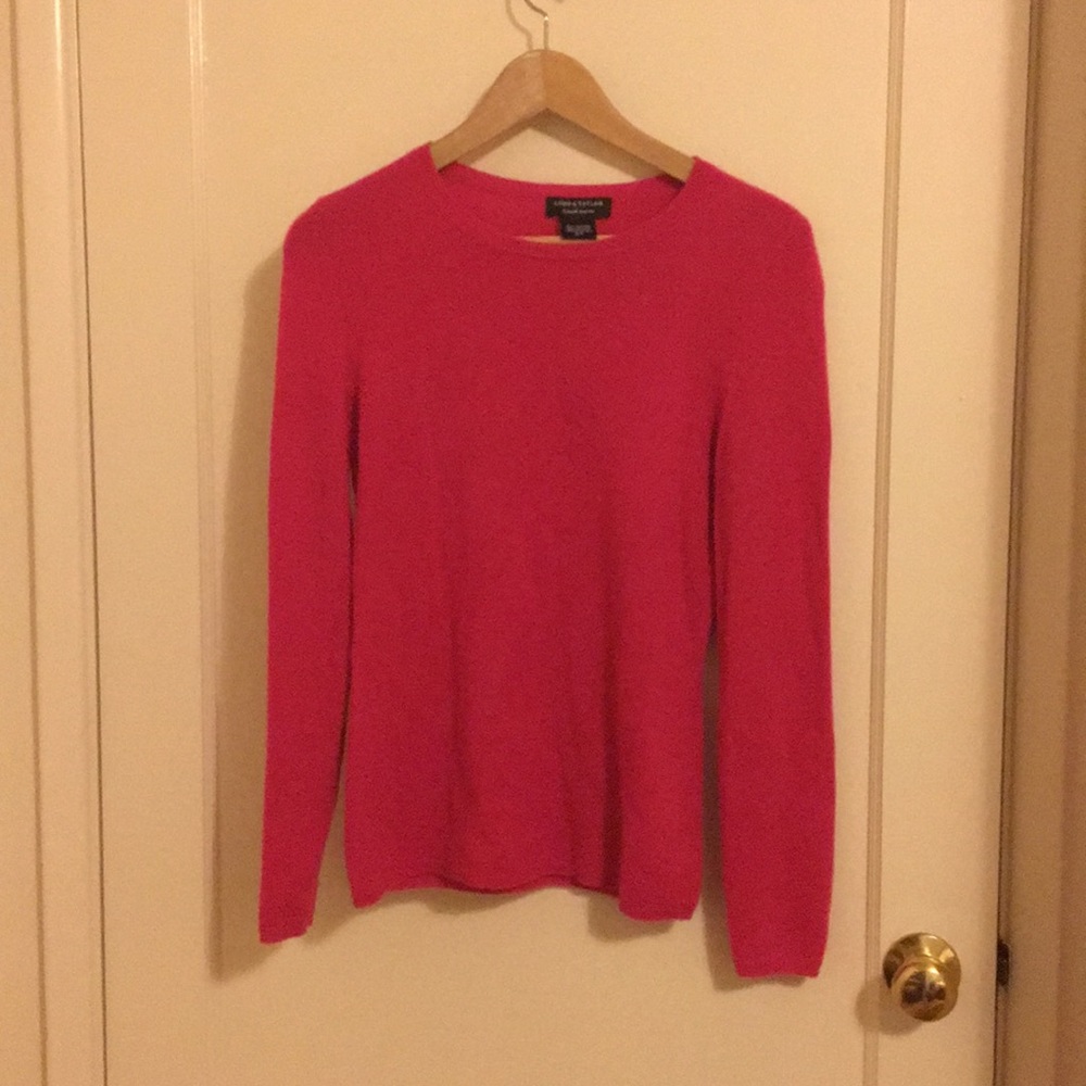 Hot pink cashmere sweater